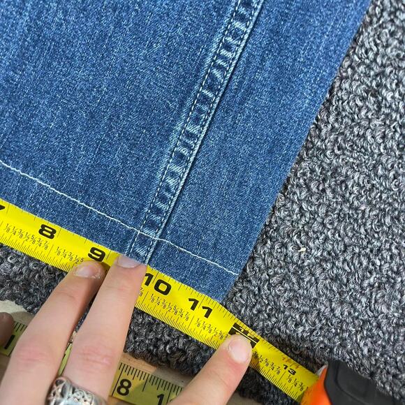 Polo Ralph Lauren Yacht Club Cinch Buckle Back Jeans Distressed Marine Wide Leg - Picture 6 of 8